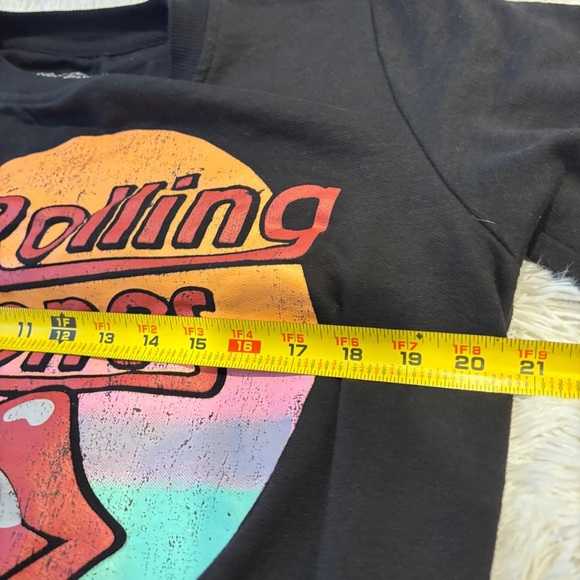 Rolling Stones Tongue Crew Neck Sweatshirt Black Lightweight Woman’s Medium - Picture 4 of 9